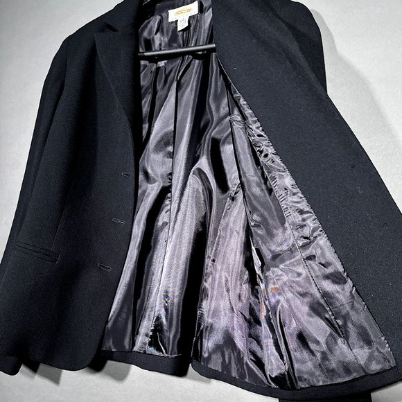 Talbots Wool Black Blazer Jacket Size 2 - Picture 8 of 14